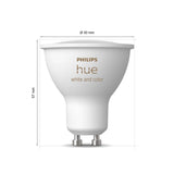 Philips Hue White and Color ambiance Startsæt: 3 x GU10 spots + Dimmer switch + Bridge Pro