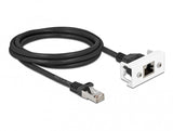 DeLOCK 87112 netværkskabel Sort, Hvid 2 m Cat6a S/FTP (S-STP)