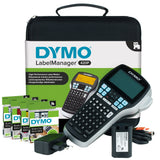 DYMO LabelManager 420P Højtydende Genopladelig Bærbar Labelmaskine Sæt | ABC-tastatur med 4 ruller D1-labels & bæretaske