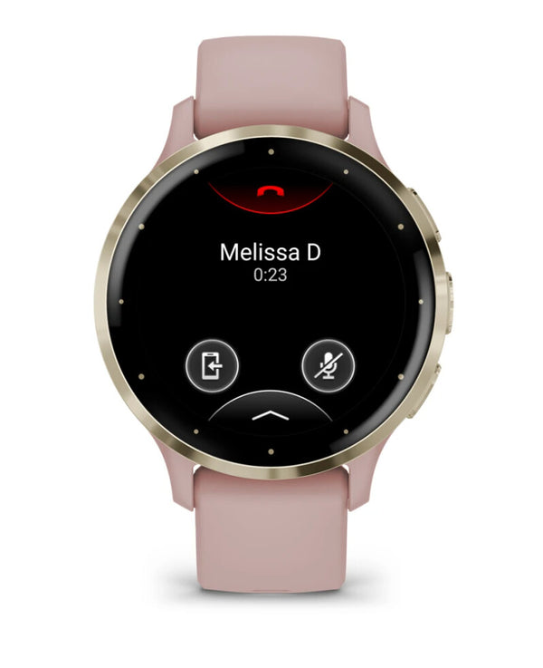Garmin Venu 3S 3,05 cm (1.2") AMOLED 41 mm Digital 390 x 390 pixel Berøringsskærm Guld, Rose Wi-Fi GPS (satellit)