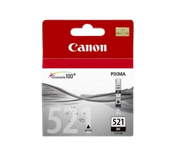 Canon CLI-521 BK blækpatron 1 stk Original Sort