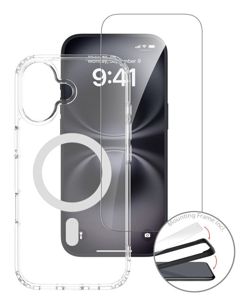4smarts 360° Premium mobiltelefon etui 15,9 cm (6.27") Ramme Transparent