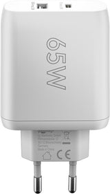 Goobay 65410 oplader til mobil enhed Hovedtelefoner, Laptop, SmartWatch Hvid Vekselstrøm Indendørs