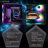 CAPTIVA Highend Gaming R89-083 AMD Ryzen™ 7 9800X3D 32 GB DDR5-SDRAM 2 TB SSD NVIDIA GeForce RTX 5080 Windows 11 Home Midi Tower PC Væskekølesystem Sort
