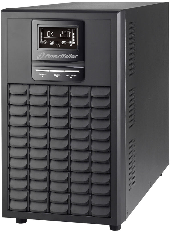 PowerWalker VFI 3000 CG PF1 UPS-enhed Dobbeltkonvertering (online) 3 kVA 3000 W 9 AC stikkontakt(er)
