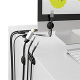Goobay 70683 kabelorganisator Bord/Væg Kabelklemme Sort 5 stk