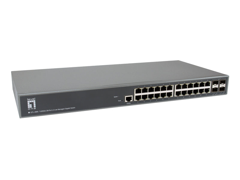 LevelOne GTL-2885 netværksswitch Administreret L3 Gigabit Ethernet (10/100/1000) Grå