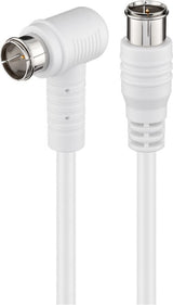 Goobay 67350 koaxial kabel 5 m F plug Hvid