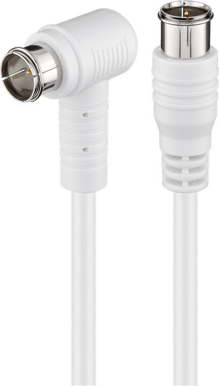 Goobay 67350 koaxial kabel 5 m F plug Hvid