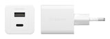 PanzerGlass empower™ by ® Turbo 35W Oplader inkl. USB-C + USB-A | EU Stik | Silver White