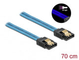 DeLOCK 82133 SATA-kabel 0,7 m SATA 7-pin Blå