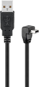 Goobay 4040849939716 USB-kabel USB 2.0 1,8 m USB A Mini-USB B 0,48 Gbit/sek. Sort