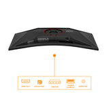 AOC G4 CU34G4Z computerskærm 86,4 cm (34") 3440 x 1440 pixel Wide Quad HD LED Sort, Rød
