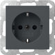GIRA System 55 stikkontakt Schuko Anthracit