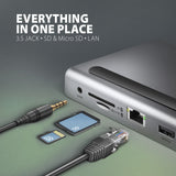 Axagon HMC-4KX3 dockingstation Ledningsført USB 3.2 Gen 1 (3.1 Gen 1) Type-C Grå