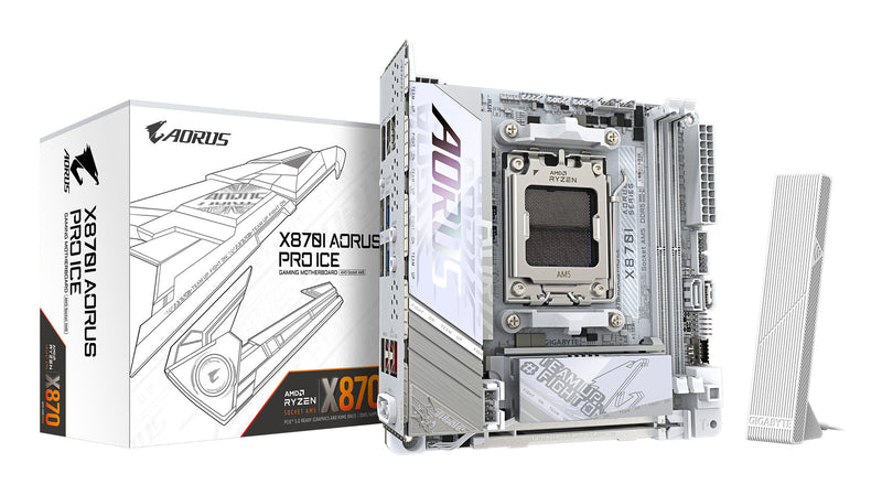 GIGABYTE X870I AORUS PRO ICE bundkort AMD X870 Sokkel AM5 Micro ITX