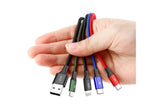 Baseus CA1T4-B01 kabel til mobiltelefon Sort 1,2 m USB A Lightning + micro-USB B + USB C