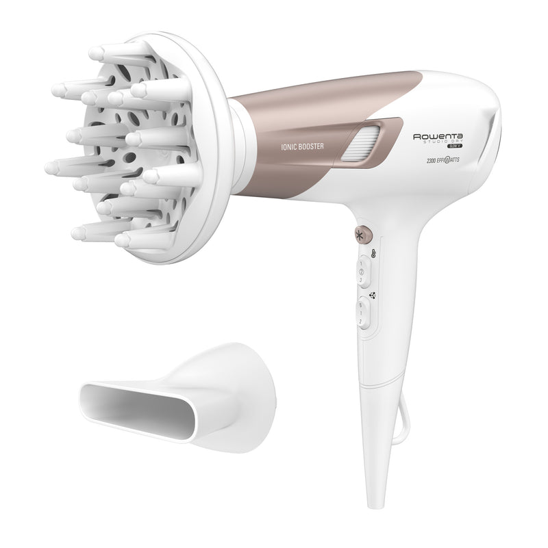 Rowenta Studio Dry CV5830 hårtørrer 2300 W Beige, Hvid