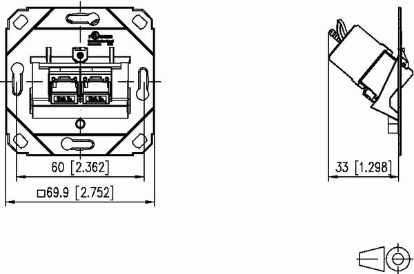 METZ CONNECT 130B11D21200-E stikkontakt RJ-45 Metallic