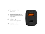 Green Cell CAD33 oplader til mobil enhed Universel Sort Cigartænder Hurtig opladning Indendørs