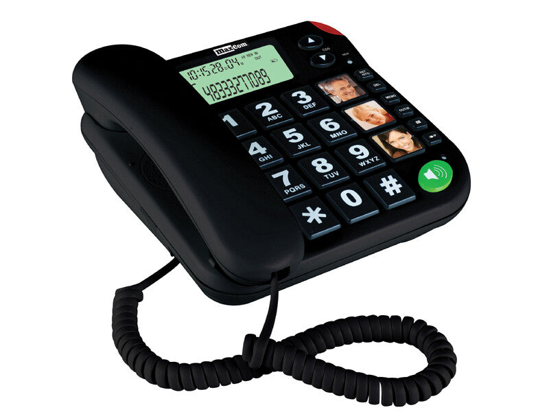 MaxCom KXT480CZ telefon Analog telefon Nummervisning Sort