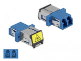 DeLOCK 86898 fiber adapter LC/LC 1 stk Blå