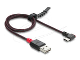 DeLOCK 81545 USB-kabel USB 2.0 0,5 m USB A USB C Rød, Sort