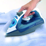Black & Decker BXIR2200E strygejern Dampstrygejern Rustfri strygesål 2200 W Sort, Blå, Hvid