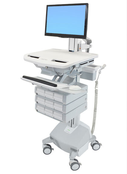 Ergotron StyleView Aluminium, Grå, Hvid Fladt panel Multimedie kurv