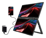 Verbatim Portable 15.6" FHD Dual Monitor Essentials Bærbar skærm Sort 39,6 cm (15.6") LCD 1920 x 1080 pixel
