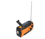 Extralink RADIO AWARYJNE SOLARNE Z KORBKA DYNAMO POWERBANK 4000MAH Z LATARKA SOS SR-4000 Bærbar Analog Sort, Orange