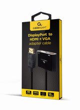 Gembird A-DPM-HDMIFVGAF-01 DisplayPort kabel 0,1 m Sort
