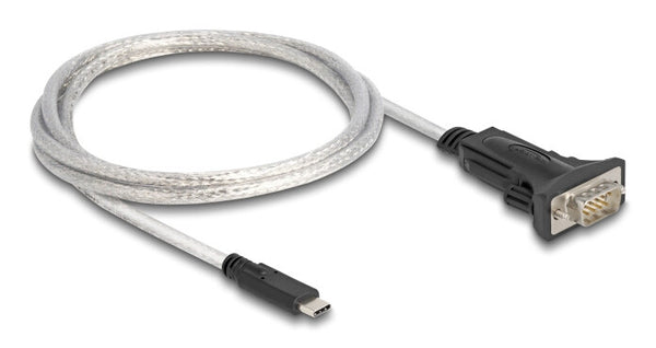 DeLOCK 64269 serielkabel Sort, Transparent 1 m USB Type-C DB-9