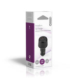 Nedis Car Charger Smartphone Sort Cigartænder Hurtig opladning Automatisk