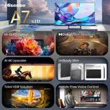 Hisense 50A7DS 127 cm (50") 4K Ultra HD Smart TV Wi-Fi Sort
