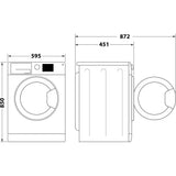 Whirlpool WRSB 7259 D EU vaskemaskine Front-læsning 7 kg 1151 rpm Sort, Hvid