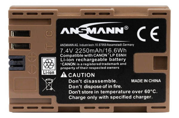 Ansmann 1400-0083 batteri til kamera/videokamera Lithium-Ion (Li-Ion) 2250 mAh