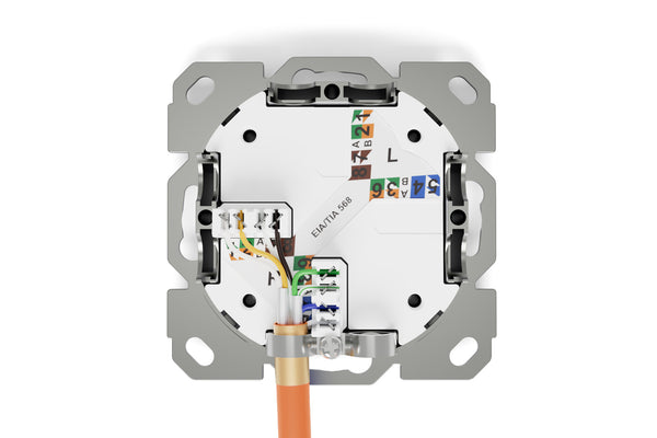 Digitus DN-9010/8-1 stikkontakt RJ-45 Hvid