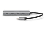 Digitus DA-70246 interface hub USB 3.2 Gen 1 (3.1 Gen 1) Type-C 5000 Mbit/s Grå