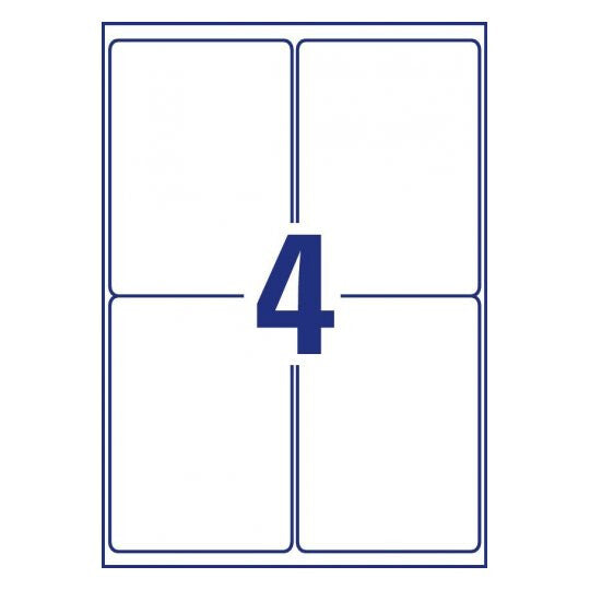 Avery L4774-8 print etiket Hvid Selvklæbende printeretiket