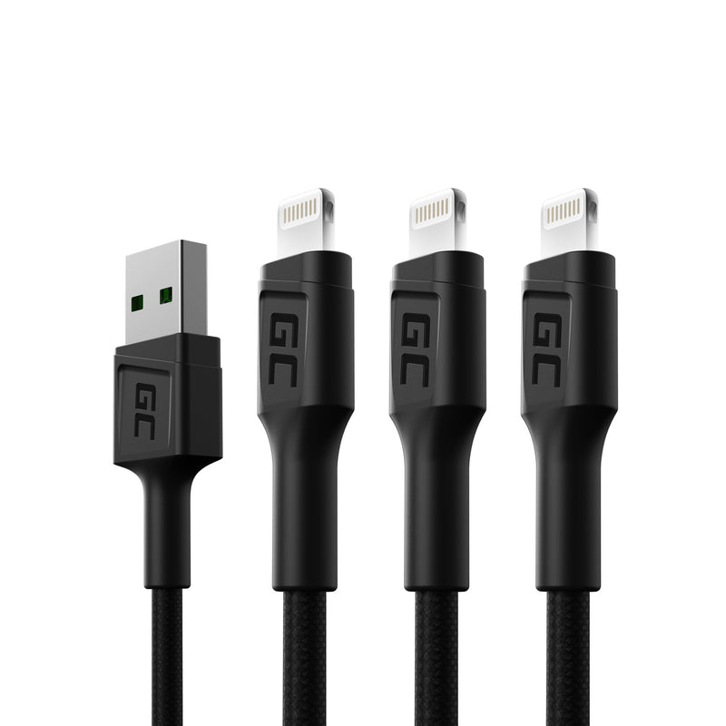 Green Cell KABGCSET06 Lightning kabel 2 m Sort