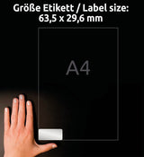 Avery L6011-20 selvklæbende etiket Afrundet rektangel Permanent Sølv 540 stk