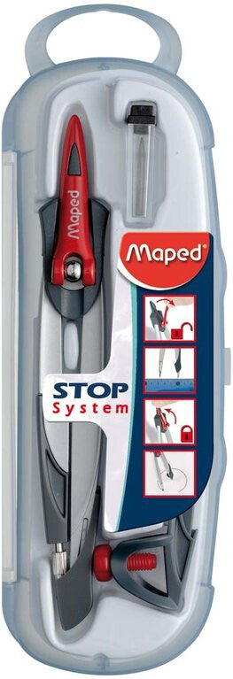 Maped 196100 kompas Aluminium, Sort, Rød