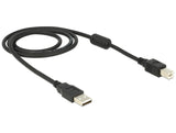 DeLOCK 83566 USB-kabel USB 2.0 1 m USB A USB B 0,48 Gbit/sek. Sort