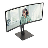AOC CU34P3CV computerskærm 86,4 cm (34") 3440 x 1440 pixel UltraWide Quad HD LED Sort