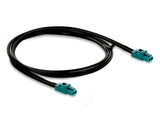 DeLOCK 91567 koaxial kabel 1 m Mini FAKRA Z dual Sort, Blå