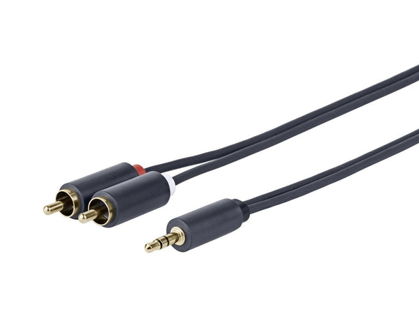 Vivolink PROMJRCA1 lydkabel 1 m 3.5mm 2 x RCA Sort