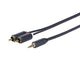 Vivolink PROMJRCA12 lydkabel 12 m 3.5mm 2 x RCA Sort