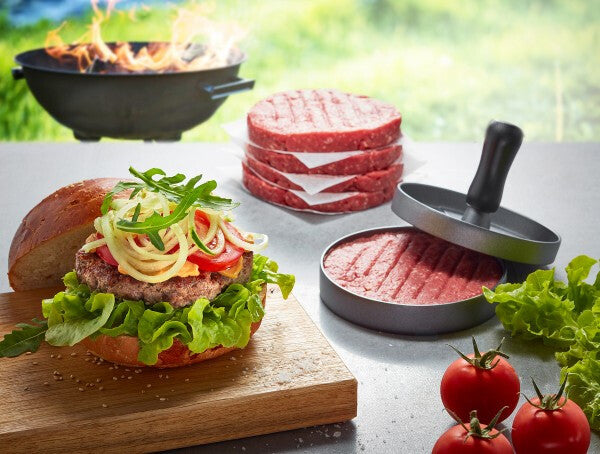 GEFU BBQ hamburger presse Sort, Grå Aluminium, Plast