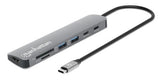Manhattan 190442 dockingstation Ledningsført USB 3.2 Gen 1 (3.1 Gen 1) Type-C Grå
